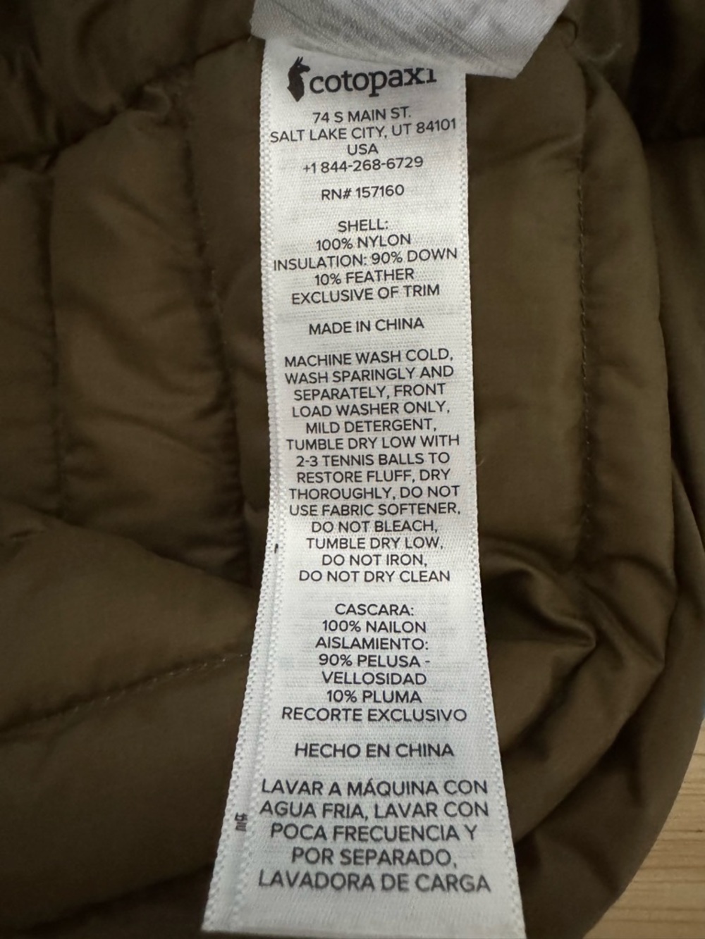 cotopax Down Puffer Vest Men’s Large - Picture 6 of 6